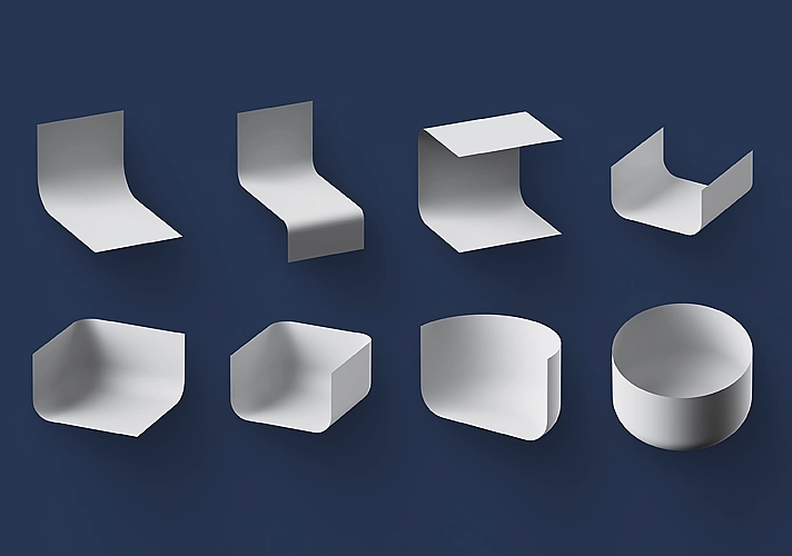 模漾网-8P-GSG Cyc Wall Models-产品摄影道具模型预设包