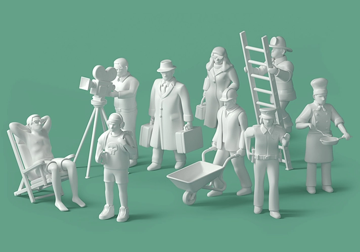 模漾网-24P-GSG-The Happy Toolbox-Everyday People-人物休闲日常模型预设包