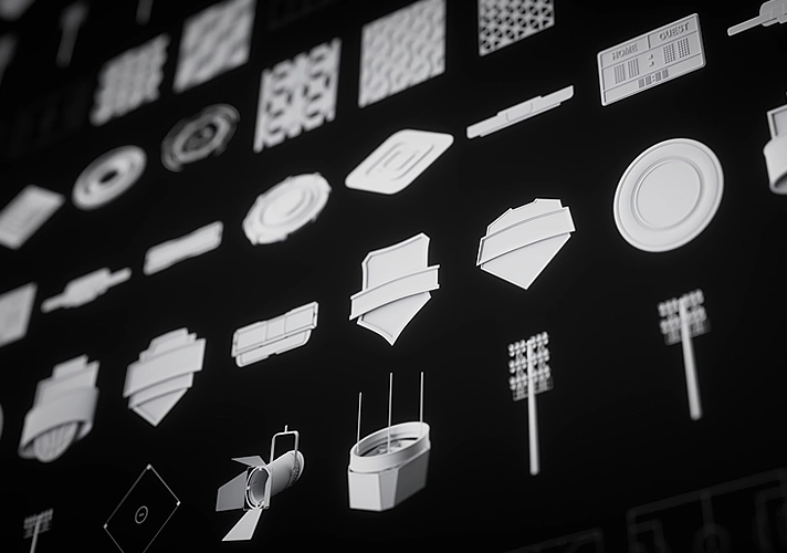 模漾网-30P-GSG Broadcast Design Models-广播徽标路标设施模型预设包