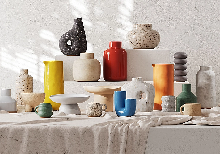 模漾网-20P-GSG-Hand Thrown Pottery-手抛陶器模型预设包