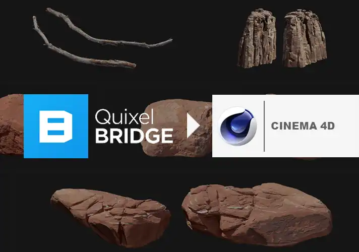 模漾网-Quixel Bridge导入C4D桥接插件-MSLiveLink