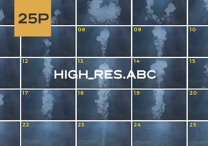 模漾网-25P-流体动态水泡动画ABC资产-高精度+低精度合集-Fluid Effects Water Bubbles Starter