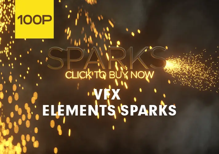 模漾网-100P-火花溅射动态ABC预设资产-VFX Elements Sparks