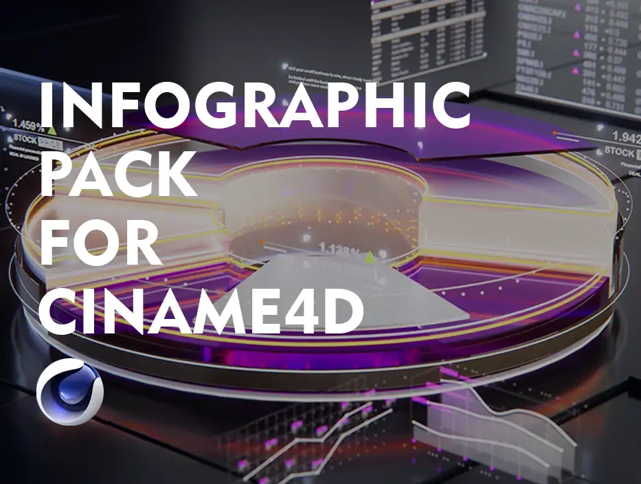 模漾网-可视化数据动画信息图形-C4D预设-Infographic Pack for Ciname4D