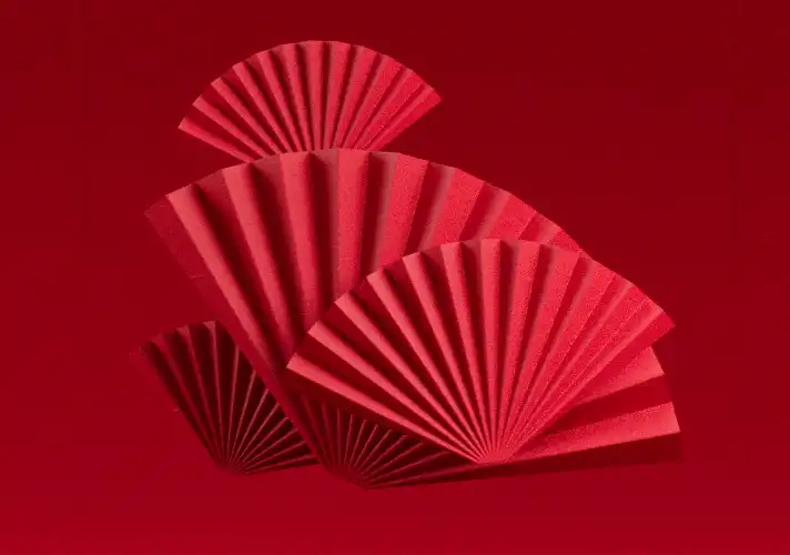 模漾网-折扇国风扇子纸扇C4D模型-Chinese Paper Fan