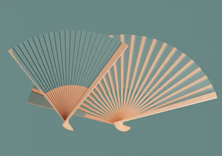 模漾网-折扇国风扇子纸扇C4D模型XPressso预设-Chinese Paper Fan