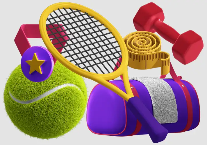 模漾网-24P-卡通运动健身器材模型-3D Geometric Pack