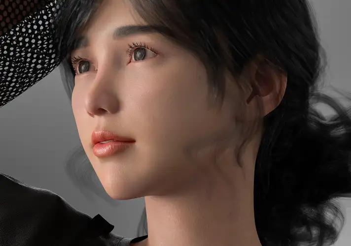 模漾网-女孩模型朋克女生模型-CG-人物模型