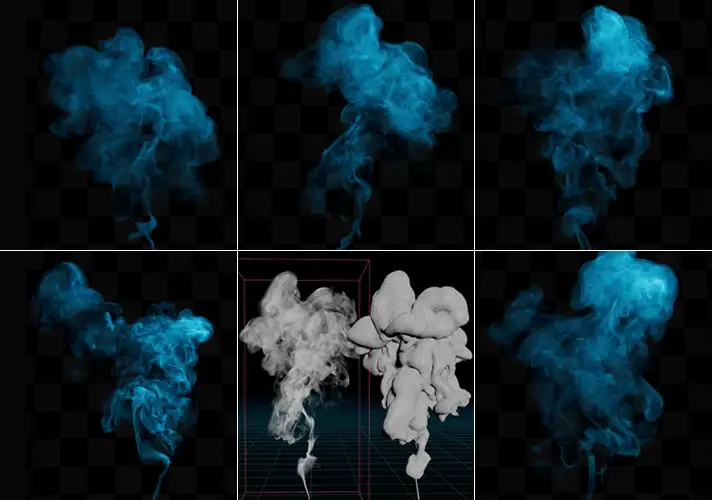 模漾网-5P-高分辨率-烟雾体积雾-Smoke Volumes VDB-Pack