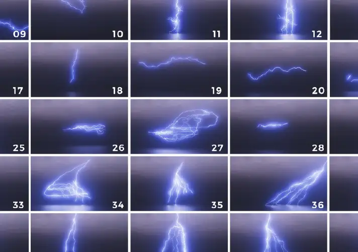 模漾网-60P-雷电-闪电电流电力动态模型-ABC预设