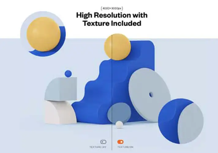 模漾网-40P-几何元素微软风C4D场景-模型合集