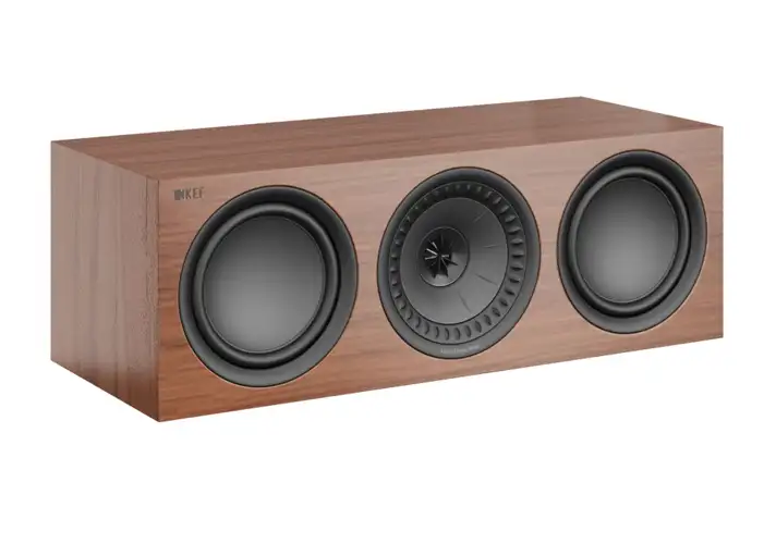 模漾网-1P-胡桃木中置声道扬声器音箱-Centre Channel HiFi Speakers Q250c Walnut by KEF
