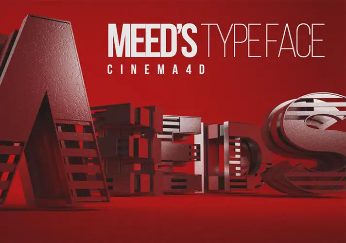 模漾网-26P-金属机械电影字母C4D模型预设-Meed’s Typeface V1.1