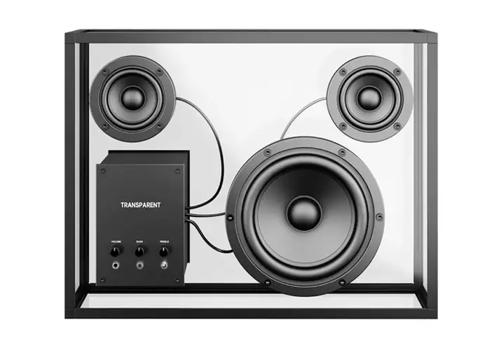 模漾网-1P-无线蓝牙音箱透明玻璃桌面音响-Transparent Speaker by Transparent