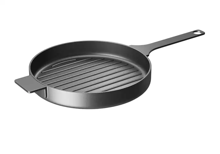 模漾网-1P-黑烤盘-Surface Black Grill Pan by Serax