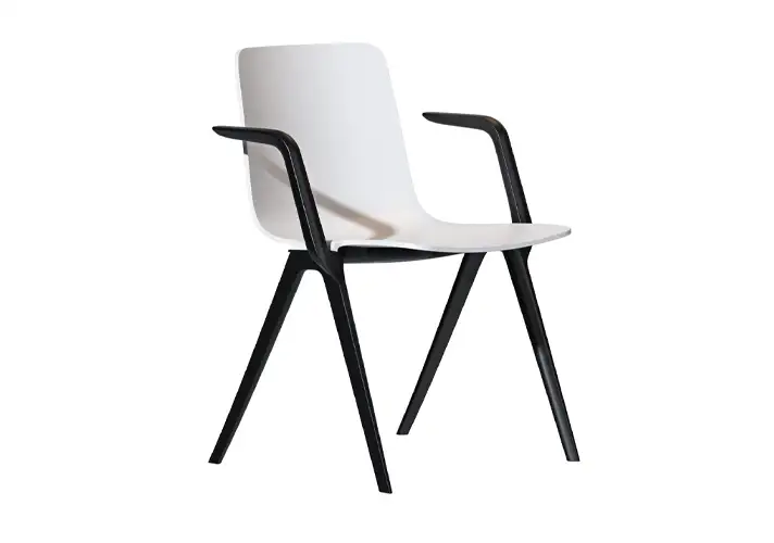 模漾网-1P- 白色折叠式扶手椅-A-Chair Stacking Armchair 9709 by Brunner