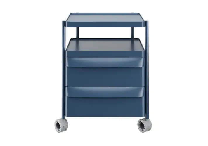 模漾网-1P- 海军蓝色推拉式办公抽屉单元-Boxie Office Drawer Unit BXM 2C by Pedrali