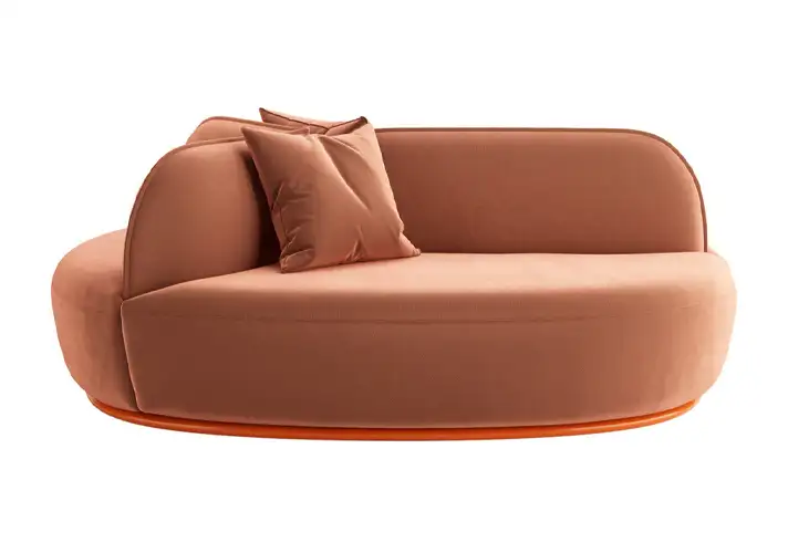 模漾网-1P- 棕色长椅沙发-La Isla Office Sofa by Sancal