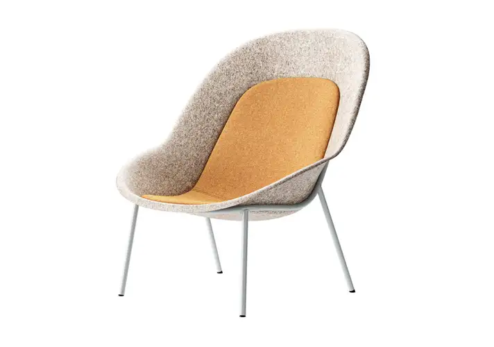 模漾网-1P- 毛毡休闲椅-Nook PET Felt Lounge Chair by De Vorm