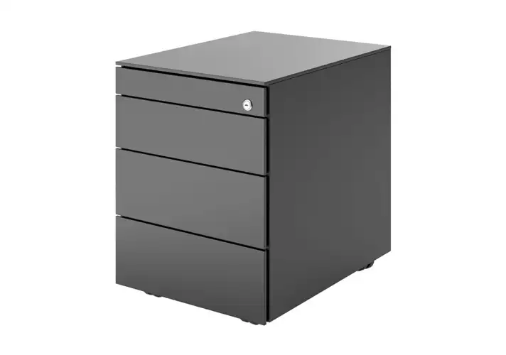 模漾网-1P-黑色办公抽屉柜-Office Cabinet by MDF Italia