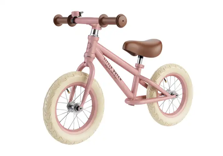 模漾网-1P-平衡自行车-Balance Bike Matt Pink by Little Dutch