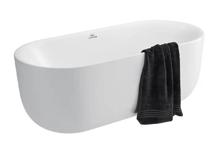 模漾网-1P-白色陶瓷浴缸浴巾-Anafi Bathtub by Jacuzzi