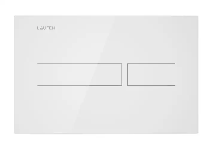 模漾网-1P-白色电子玻璃齐平面板-AW3 Electronic Glass Flush Plate by Laufen