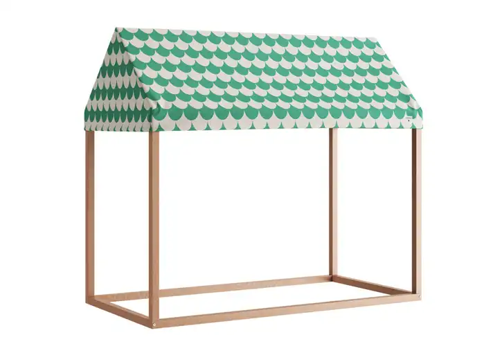 模漾网-1P-家庭小屋-Ibiza Home Hut 126x66x113 Green Scales by Nobodinoz