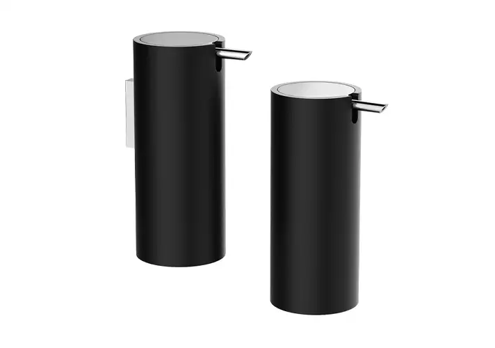 模漾网-1P-黑色皂液器-Black Stone Soap Dispenser by Decor Walther