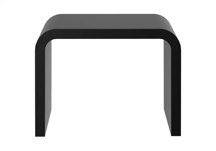 模漾网-1P-黑色石凳-Black Stone Stool by Decor Walther