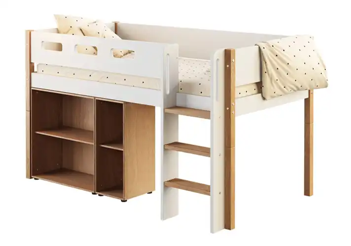 模漾网-1P-带梯子中高床-Mid-High Bed Nor 200×90 with Ladder by Flexa