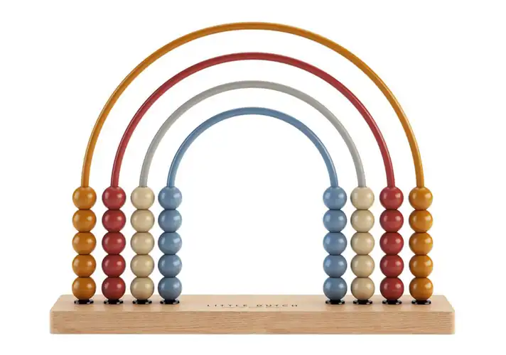 模漾网-1P-珠心算玩具-Rainbow Abacus Pure & Nature Toy by Little Dutch