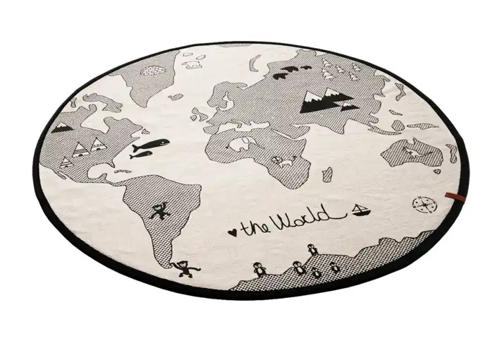 模漾网-1P-世界地图地毯-The World Rug by Oyoy