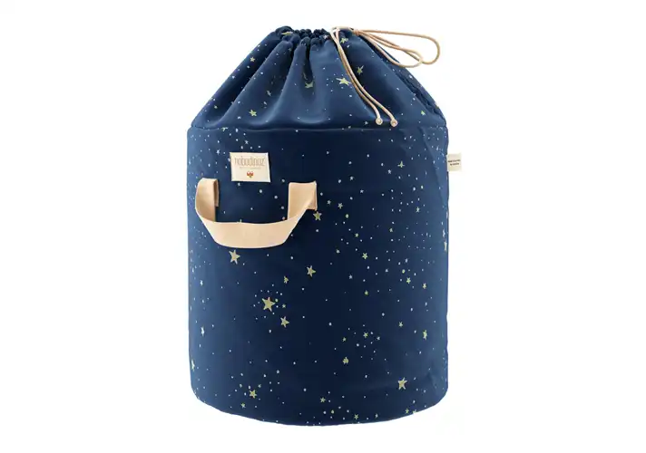 模漾网-1P-玩具袋-Toy Bag Bamboo Gold Stella Night Blue by Nobodinoz