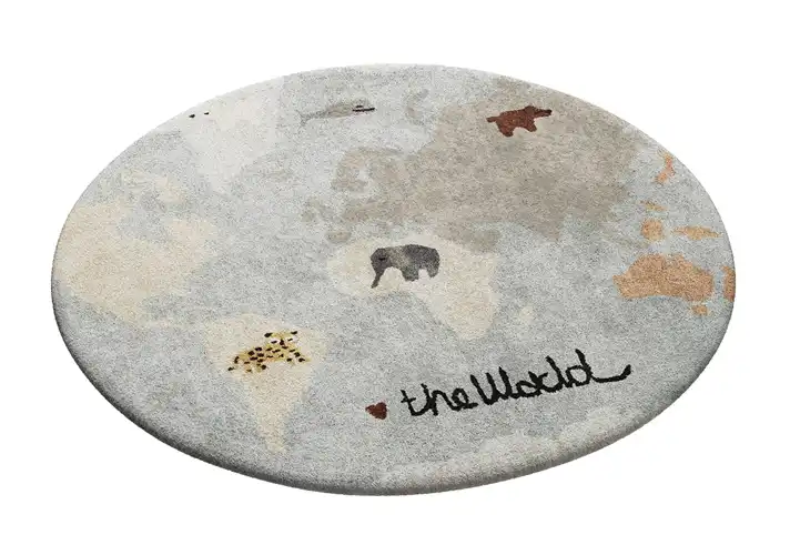 模漾网-1P-世界地图地毯-Tufted The World Rug by Oyoy