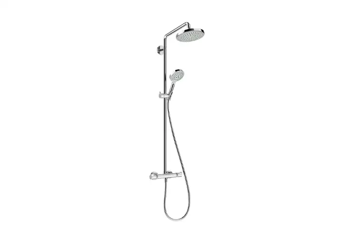 模漾网-1P-金属恒温器式花洒-Croma Showerpipe 220 Thermostat by Hansgrohe