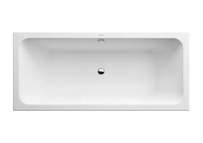 模漾网-1P-方形陶瓷双靠背斜面设计浴缸-D-Code Bathtub Two Backrest Slopes by Duravit