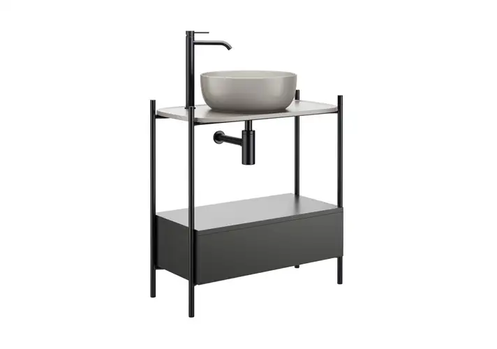 模漾网-1P-陶瓷落地式多层梳妆台-Diva 7 Floor Vanity Unit by Scarabeo Ceramiche