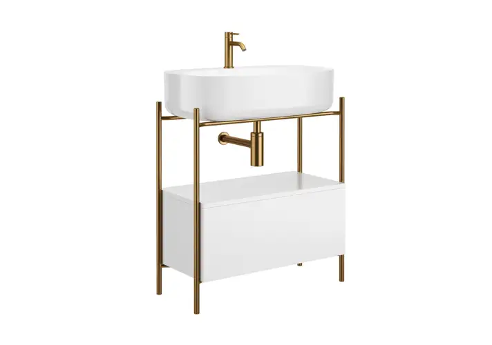 模漾网-1P-陶瓷落地式水龙头梳妆台-Diva 21 Floor Vanity Unit by Scarabeo Ceramiche