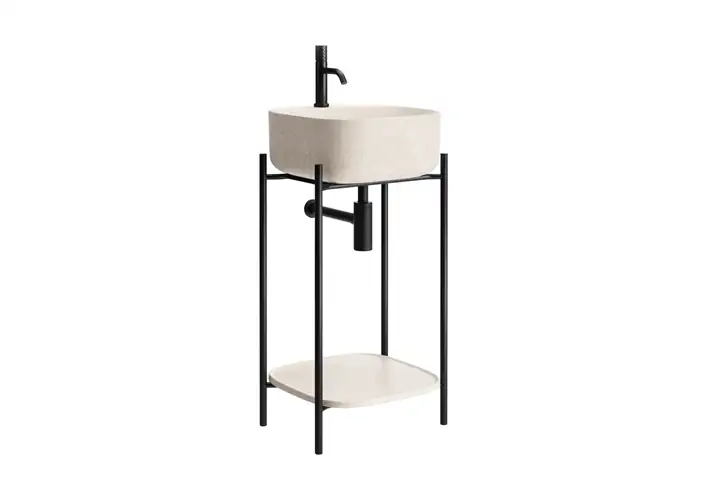 模漾网-1P-陶瓷落地式水龙头梳妆台-Diva 28 Floor Vanity Unit by Scarabeo Ceramiche