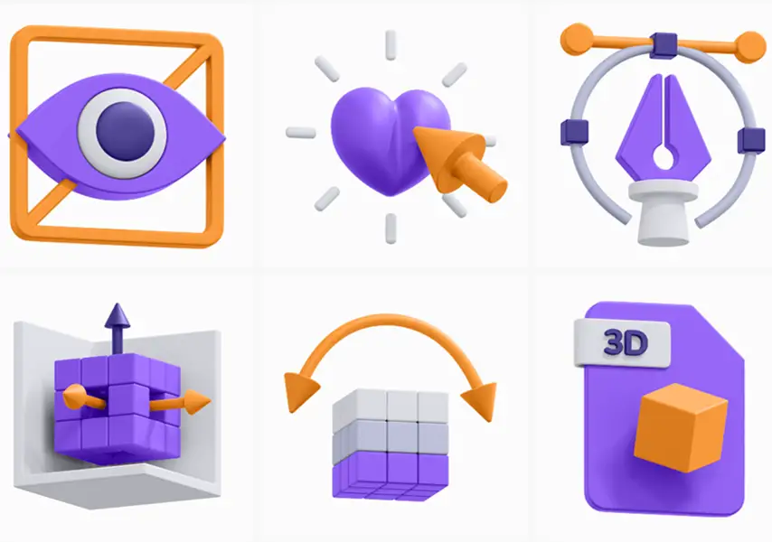 模漾网-30P-程序设计-软件界面工具-3D图标-3D Icon Pack