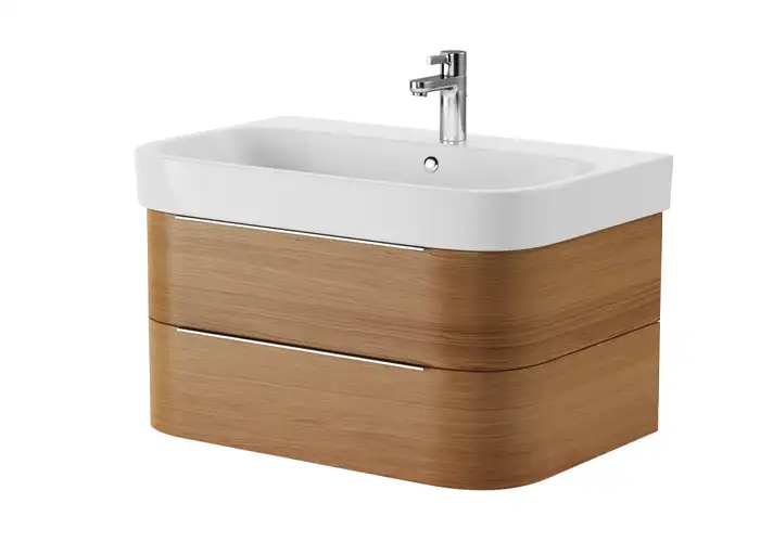 模漾网-1P-陶瓷壁挂式洗脸盆水龙头-Happy D.2 H2636 Vanity Unit Wall-mounted Washbasin by Duravit