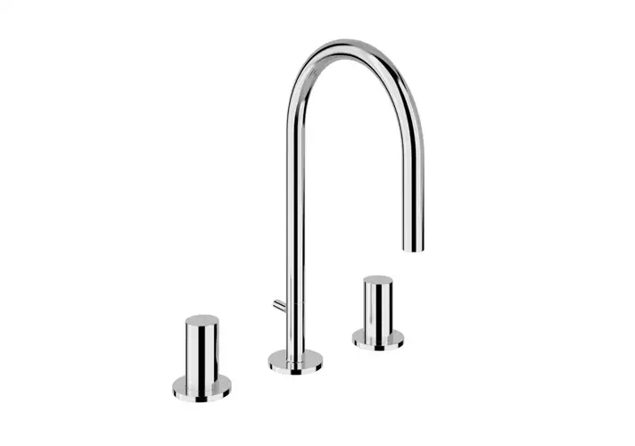 模漾网-1P-金属三孔面盆龙头-Kartell 3-Hole Basin Mixer by Laufen