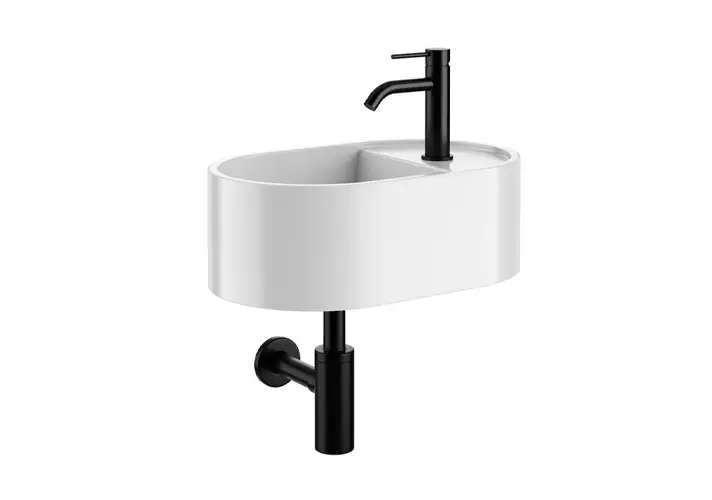 模漾网-1P-金属水龙头陶瓷梳妆台-Les Petites 46 Oval Washbasin by Cielo