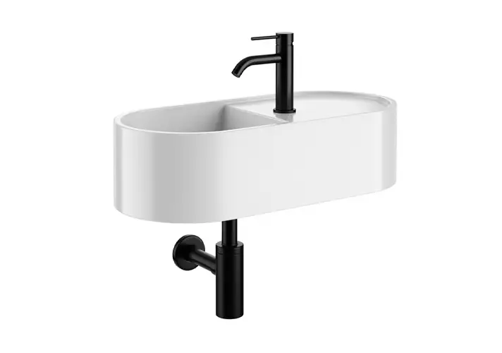 模漾网-1P-金属水龙头陶瓷洗脸盆-Les Petites 60 Oval Washbasin by Cielo