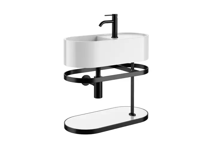 模漾网-1P-金属水龙头洗脸盆-Les Petites 60 Ovale Vanity Unit by Cielo