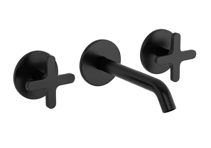 模漾网-1P-三孔水龙头壁挂式混合器水龙头-Linea Az 34 3-Hole Tap Wall-Mounted Mixer by Azzurra