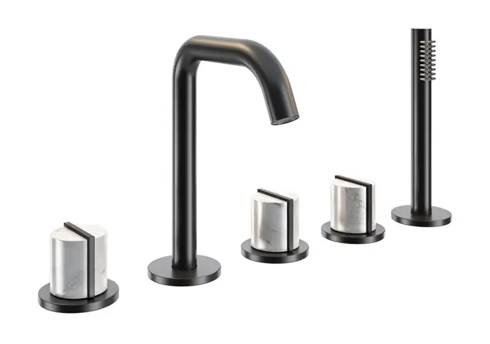 模漾网-1P-台面式淋浴与浴缸水龙头-M303 Deck Mount Shower and Bathtub Mixer by Varied Forms