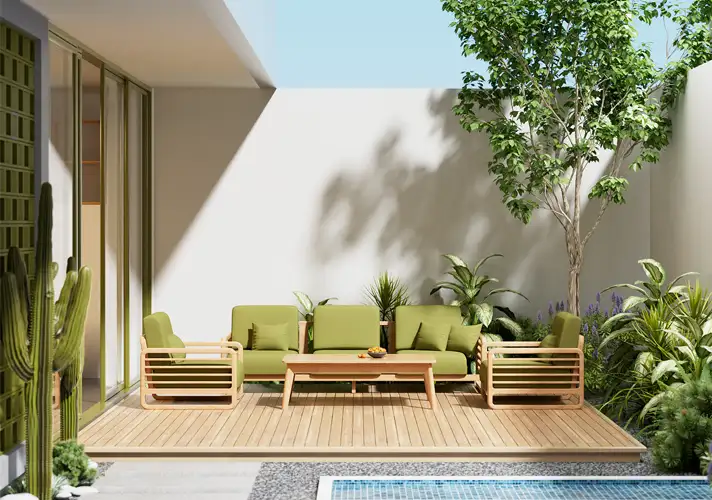 模漾网-1P-庭院阳台阳光庭园Octane-C4D工程