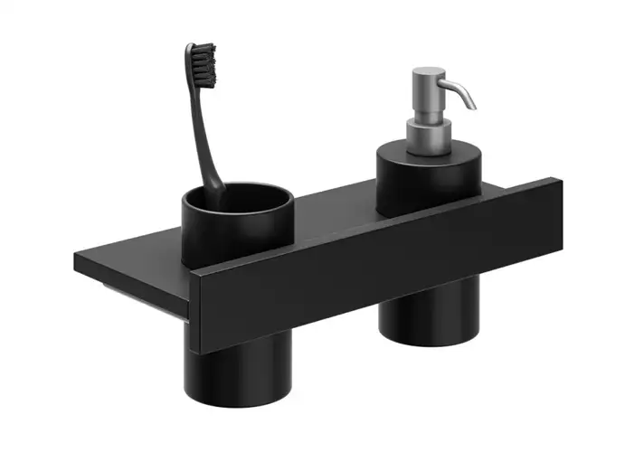 模漾网-1P-石制皂液牙刷架牙刷-Stone Soap Dispenser Toothbrush Holder by Rexa Design